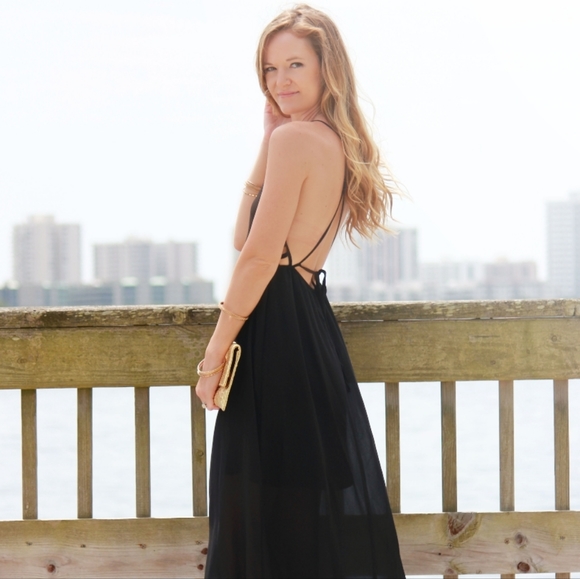 EUC - Windsor | Black Maxi Dress Size S - Picture 2 of 11